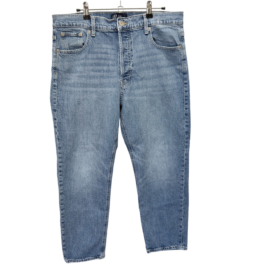 Gap High Rise Cheeky Straight Jeans Women 16/33R Medium Wash Excellent Stretch